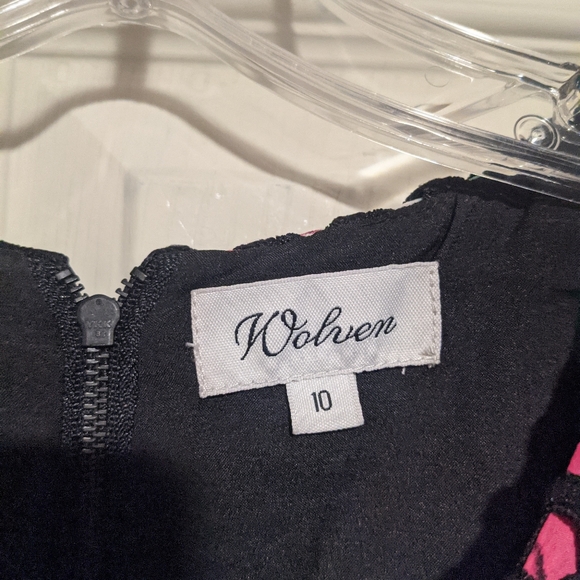 Anthropologie Wolven Black Lace Multicolored Dress - Picture 5 of 5